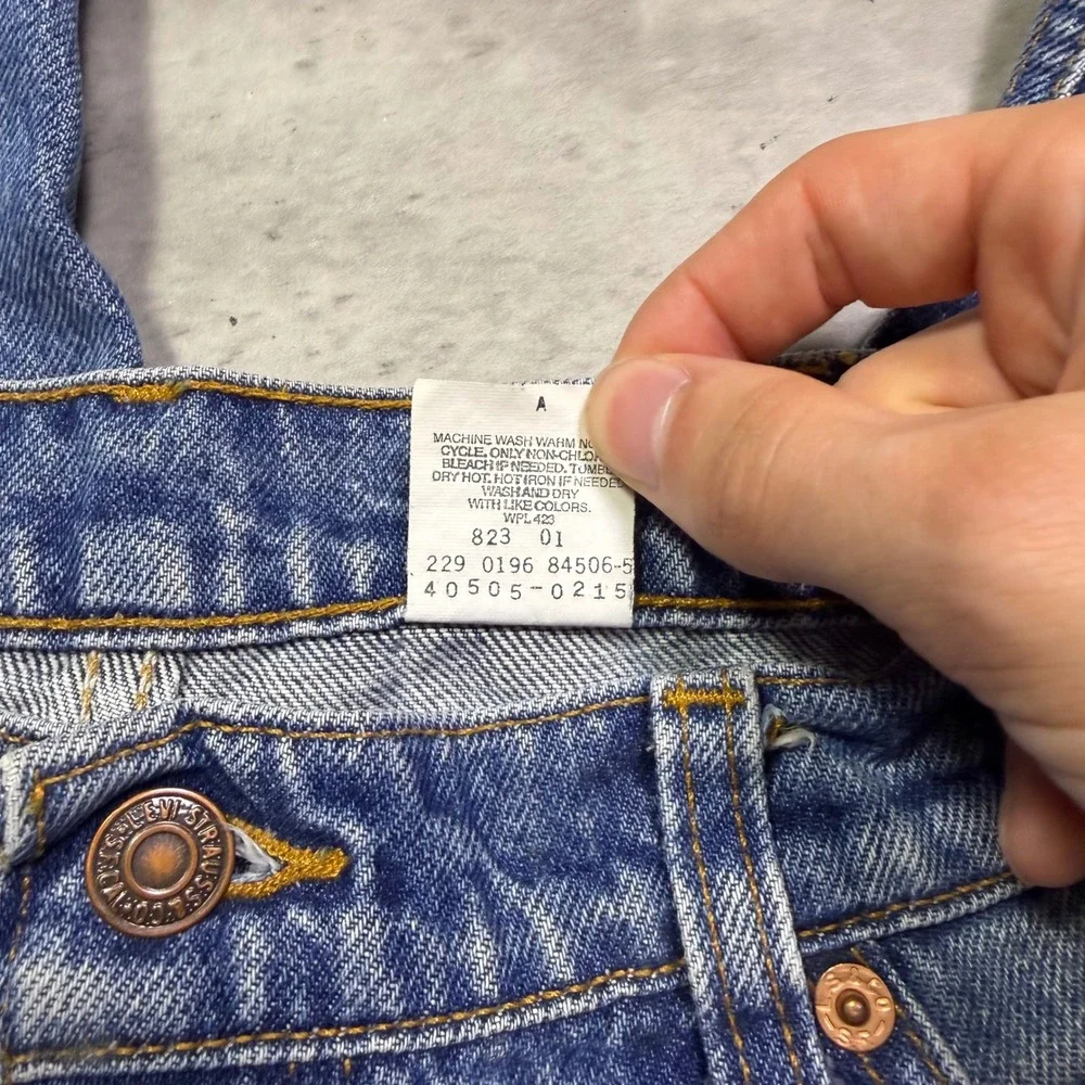 Vintage Levis 505 Orange Tab Jeans Mens 38x30 Made in USA Regular Straight Leg
